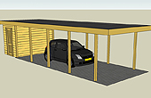 Carports Carport enkel met berging